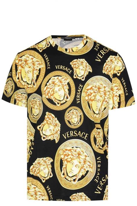 t shirt versace medusa oro|versace medusa print t shirt.